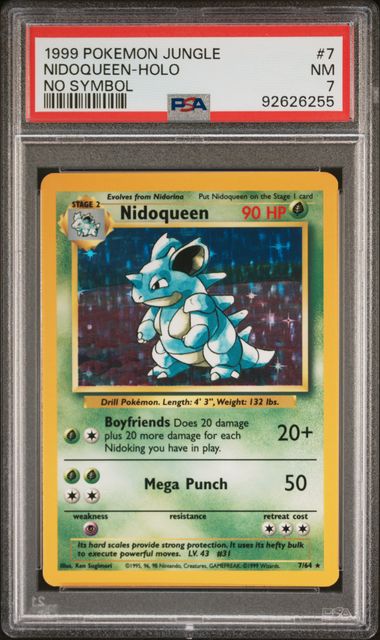 PSA 7 - Jungle - Nidoqueen Holo No Symbol #7