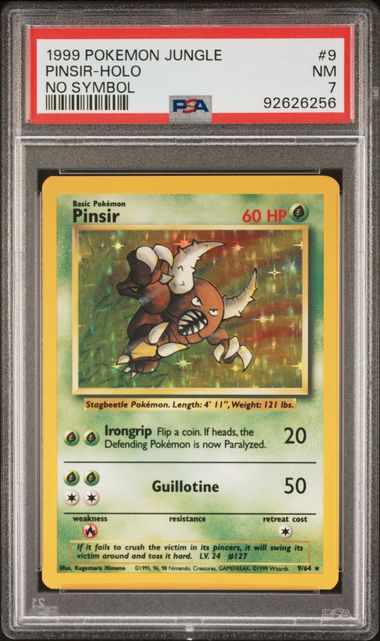 PSA 7 - Jungle - Pinsir Holo No Symbol #9