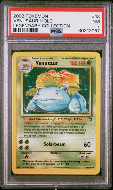PSA 7 - Legendary Collection - Venusaur Holo #18