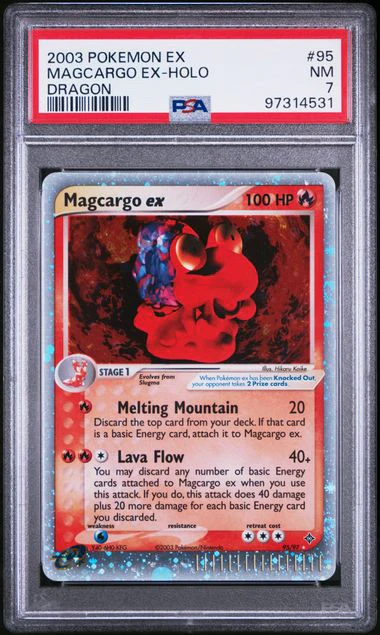 PSA 7 - Magcargo Ex - Holo - Dragon #95