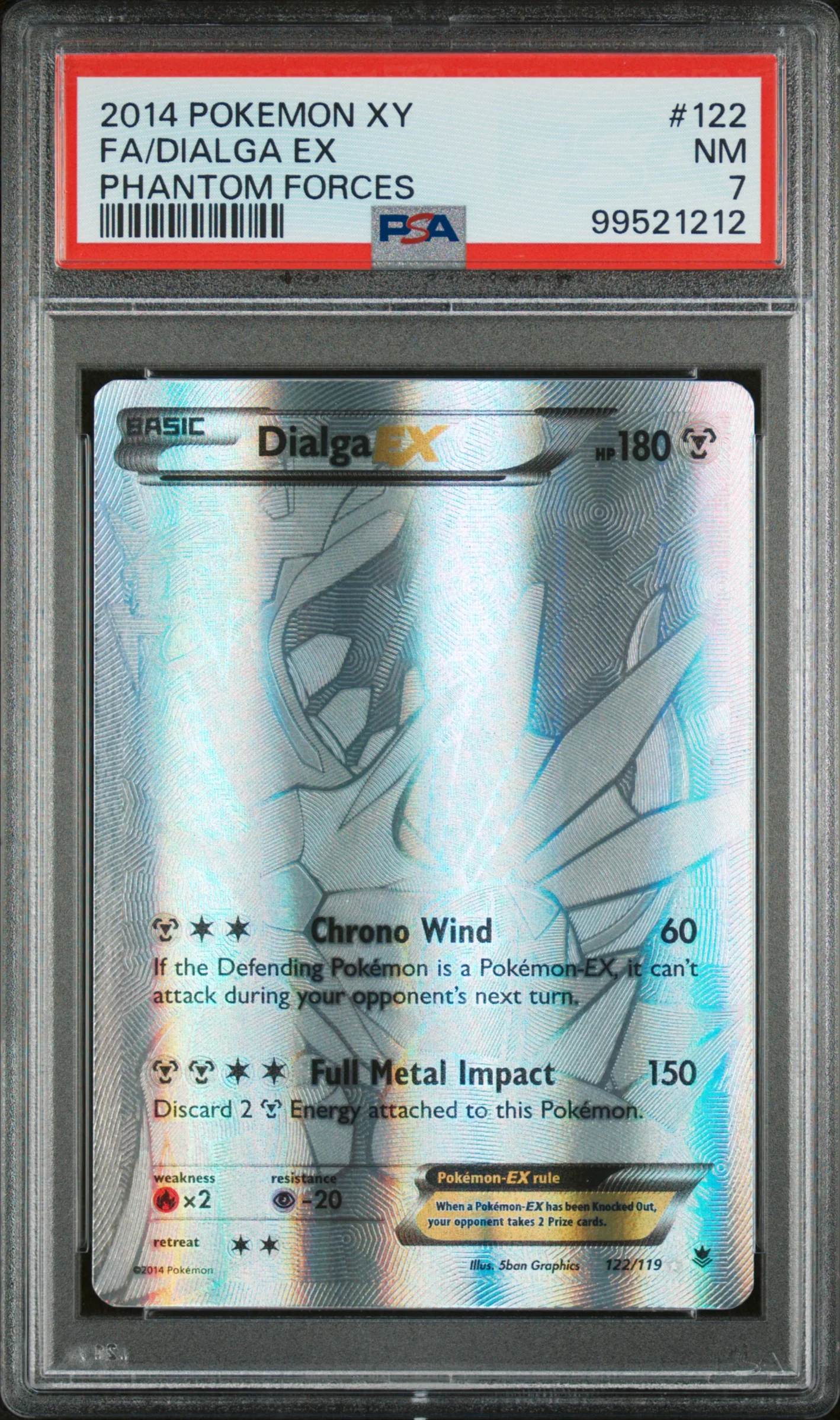 PSA 7 - XY Phantom Forces  - Dialga EX #122