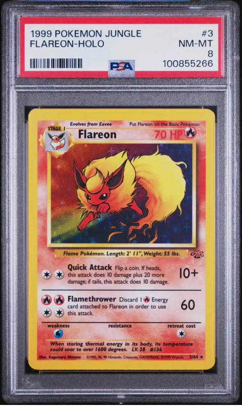 PSA 8 - 1999 Jungle Unlimited - Flareon Holo #3
