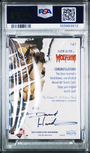 PSA 8 - 2023 Ultra Wolverine - Sketch Cyclops - Image 2