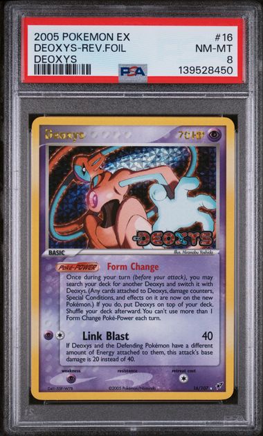 PSA 8 - Deoxys - Deoxys Reverse Holo #16