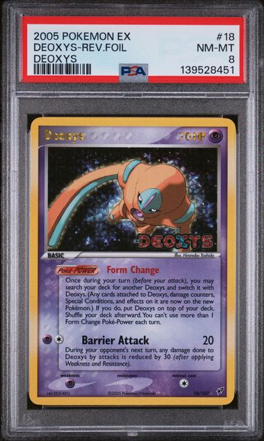 PSA 8 - Deoxys - Deoxys Reverse Holo #18