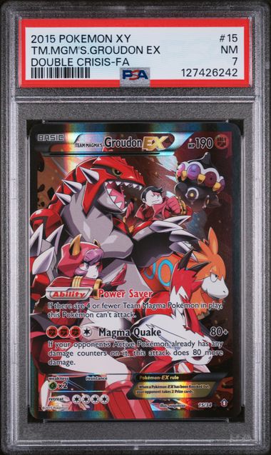PSA 7 - Double Crisis - Team Magma's Groudon EX #15