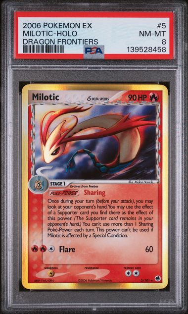 PSA 8 - Dragon Frontiers - Milotic Holo #5