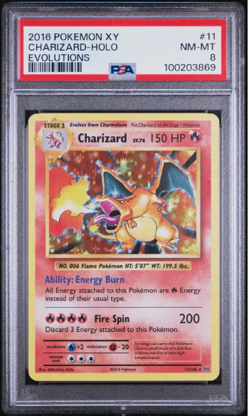 PSA 8  - Evolutions - Charizard - Holo #11