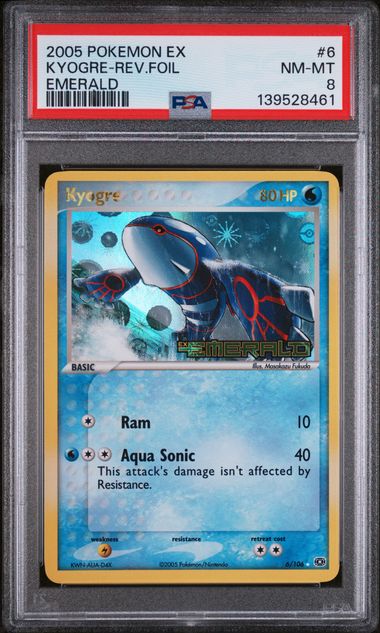 PSA 8 - EX Emerald - Kyogre Reverse Foil #6