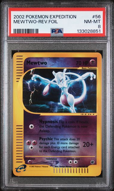 PSA 8 - Expedition - Mewtwo Reverse Foil #56