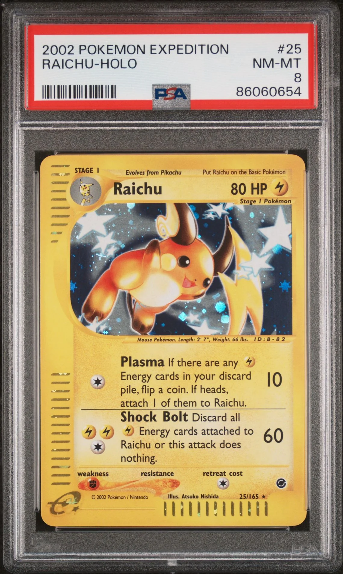 PSA 8 - Expedition - Raichu #25/165