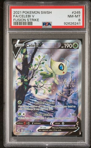PSA 8 - Fusion Strike - Celebi V #245