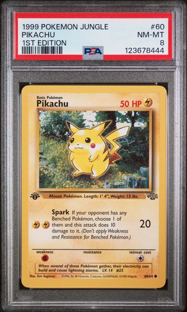PSA 8 - Jungle 1st Edition - Pikachu #60