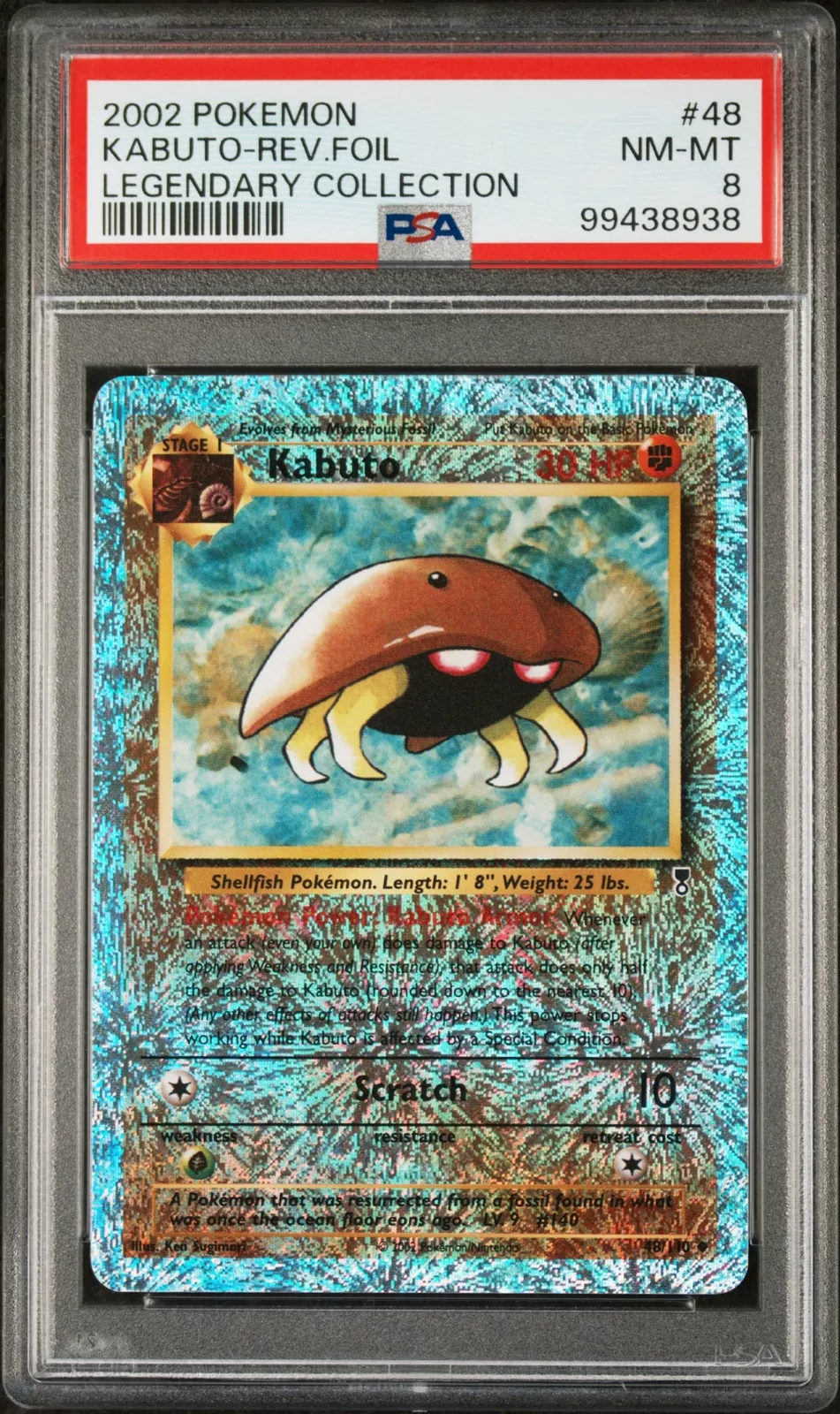 PSA 8 - Legendary Collection - Kabuto Reverse Foil #48