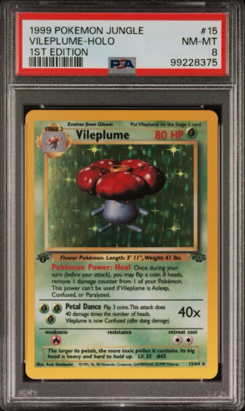 PSA 8 - Pokemon Jungle 1st Edition - Vileplume Holo #15