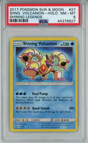 PSA 8 - Shining Legends - Shining Volcanion #27