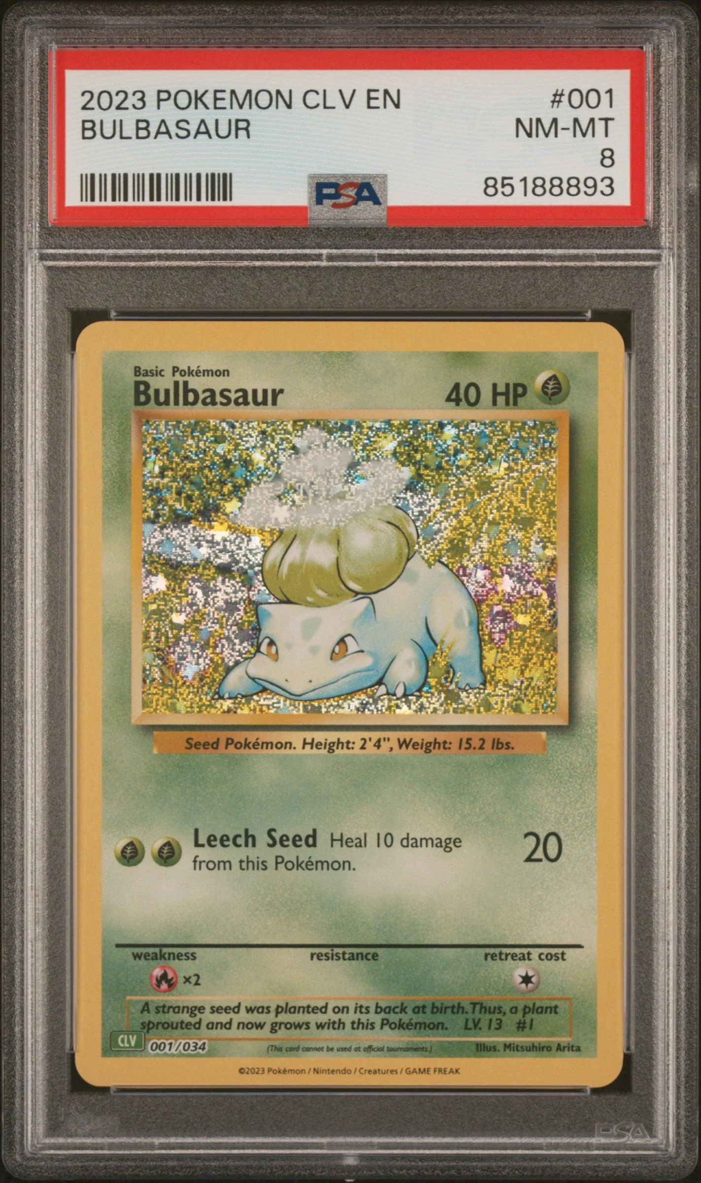 PSA 8 - TCG Classic - Bulbasaur #001