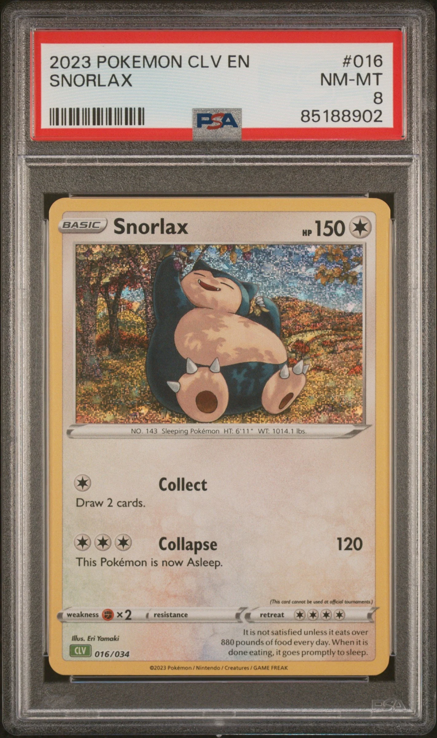 PSA 8 - TCG Classic - Snorlax #016