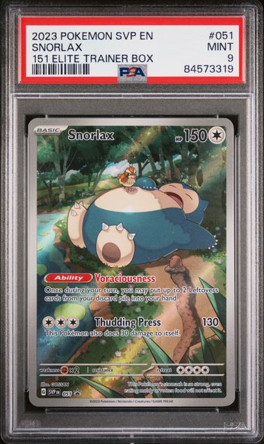 PSA 9 - 151 ETB Promo - Snorlax # 051