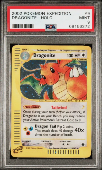 PSA 9 - 2002 Expedition - Dragonite Holo #9