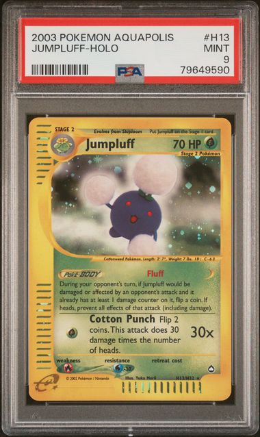 PSA 9 - Aquapolis - Jumpluff Holo #H13