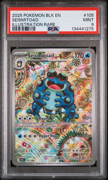 PSA 9 - Black Bolt - Seismitoad #105