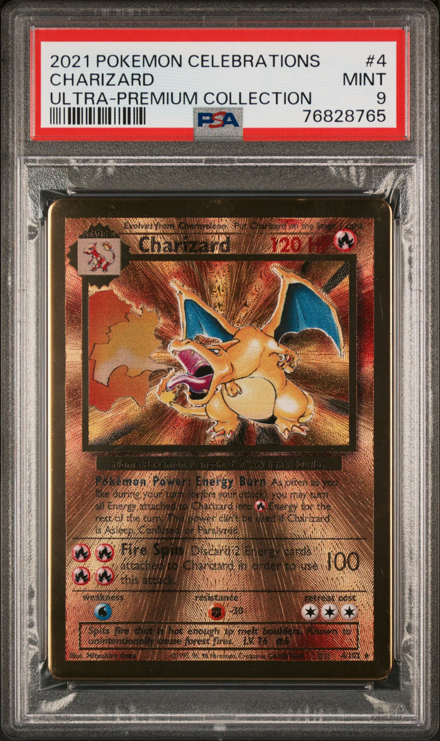 PSA 9 - Celebrations - Charizard (Metal) UPC #4