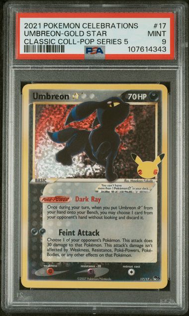 PSA 9 - Celebrations - Gold Star Umbreon #17
