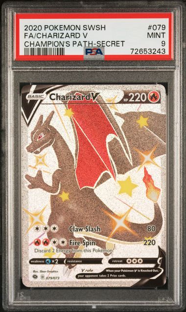 PSA 9 - Champions Path - Charizard V #079