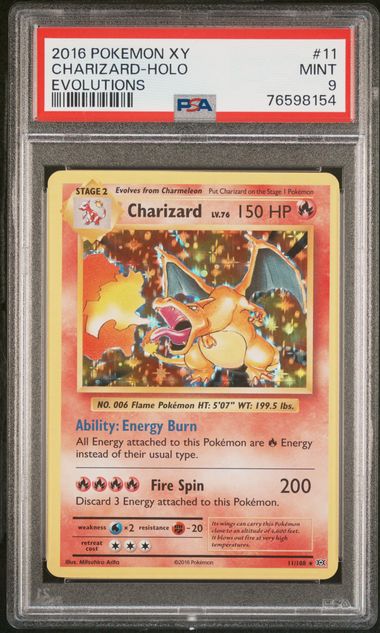 PSA 9  - Evolutions - Charizard - Holo #11