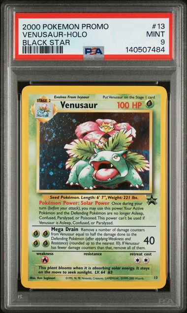 PSA 9 - 2000 Black Star Promo - Venusaur #13