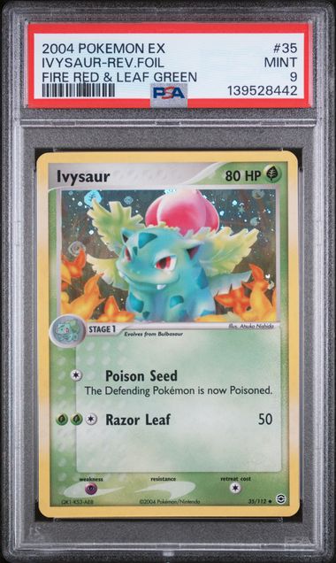 PSA 9 - Fire Red & Leaf Green - Ivysaur Reverse Holo #35