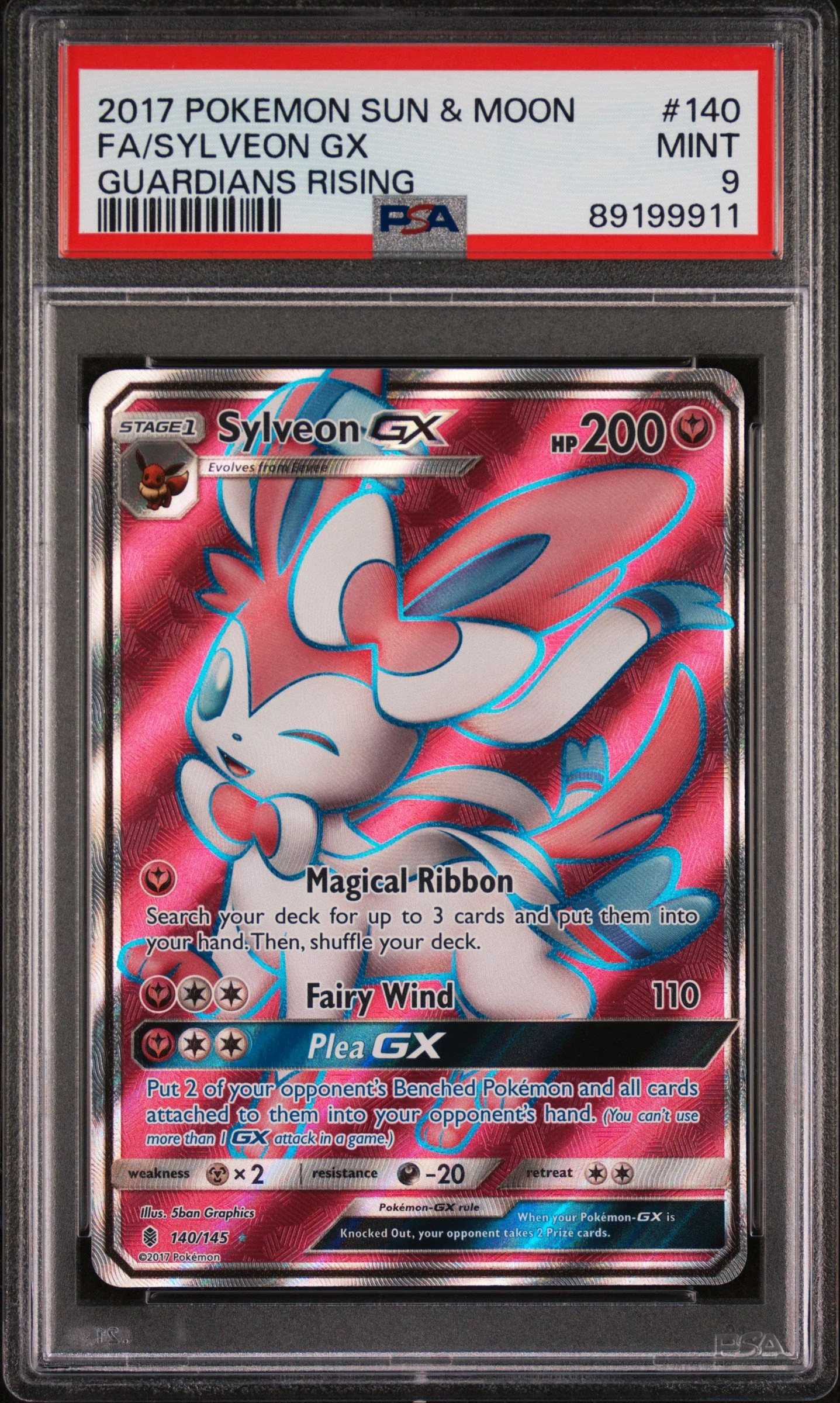 PSA 9 - Guardians Rising - Sylveon Gx #140