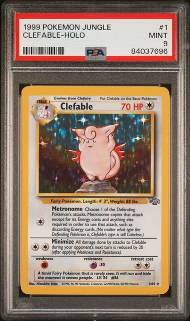 PSA 9 - Jungle - Clefable Holo - #1