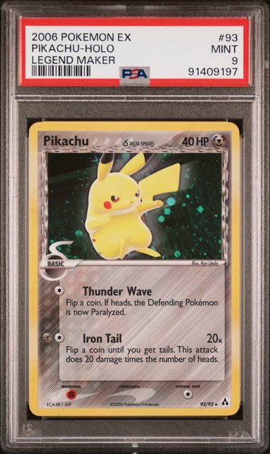 PSA 9 - Legend Maker - Pikachu Holo #93
