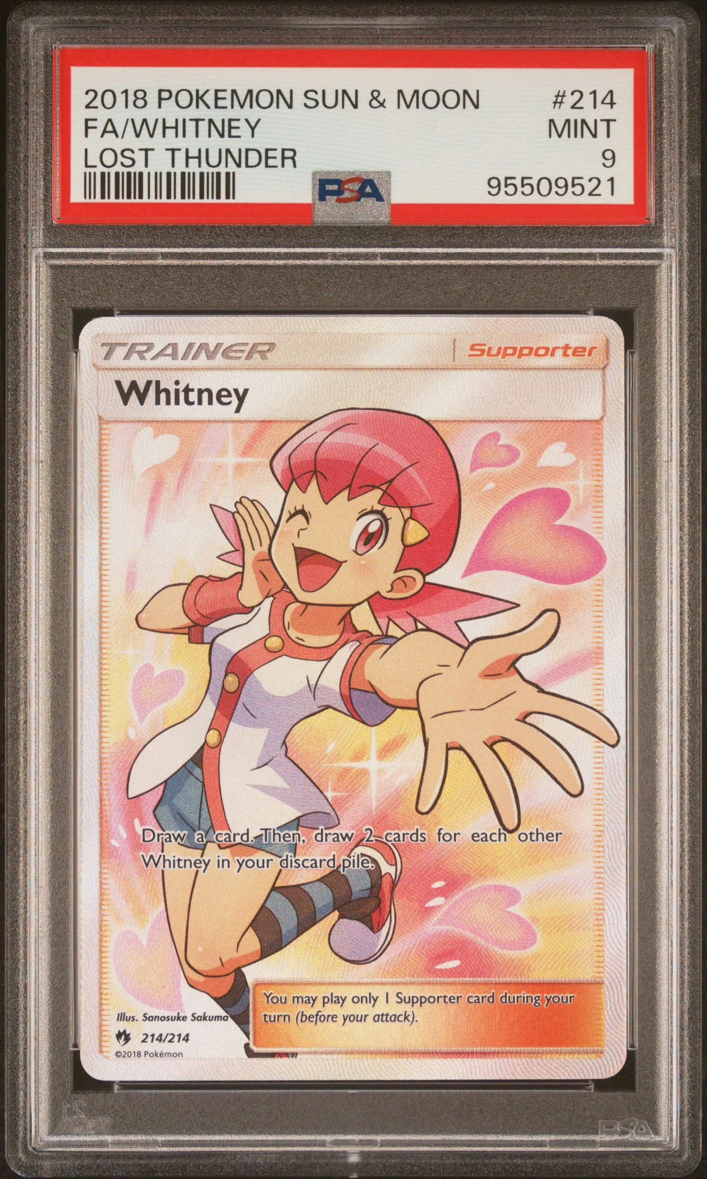 PSA 9 - Lost Thunder - Whitney #214