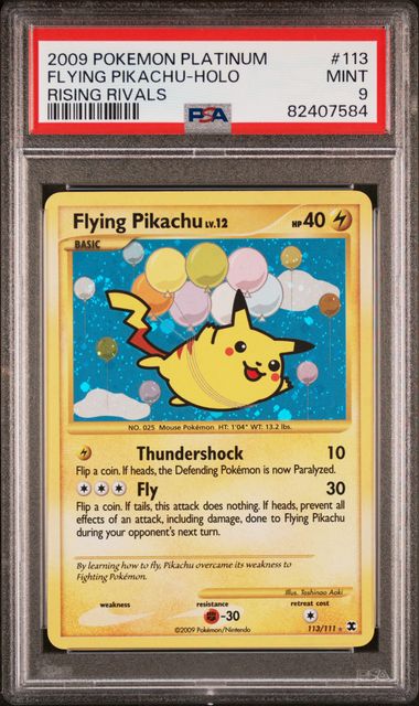 PSA 9 - Rising Rivals - Pikachu Holo #113