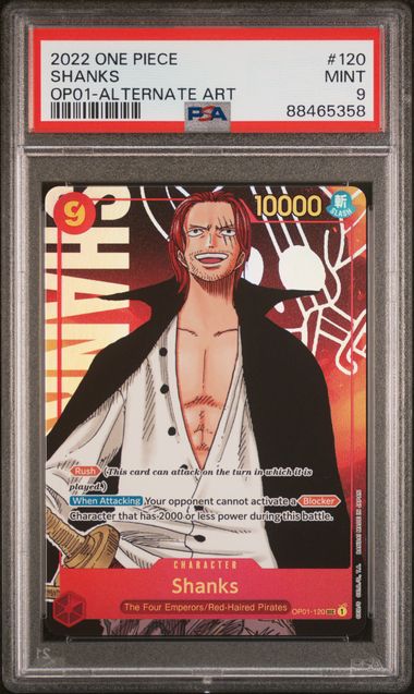 PSA 9 - OP01 - Shanks (Alternate Art) #120