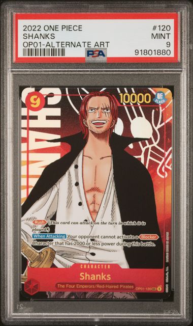 PSA 9 - OP01 - Shanks (Alternate Art) #120 - Image 2