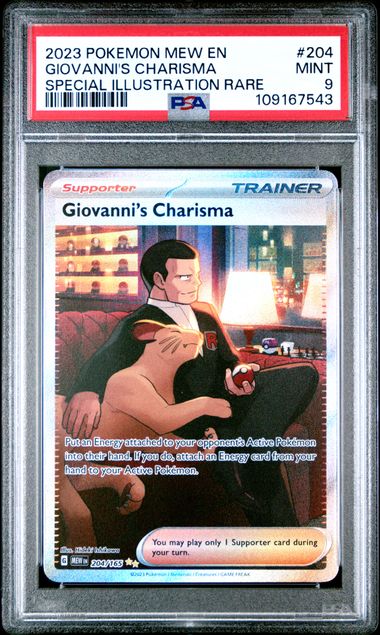 PSA 9 - Pokemon 151 - Giovanni's Charisma #204