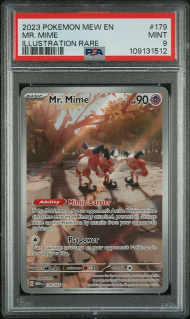PSA 9 - Pokemon 151 - Mr. Mime #179