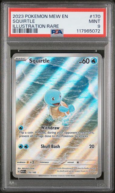 PSA 9 - Pokemon 151 - Squirtle #170