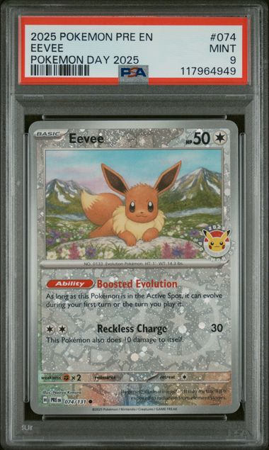 PSA 9 - Pokemon Day 2025 - Eevee #074