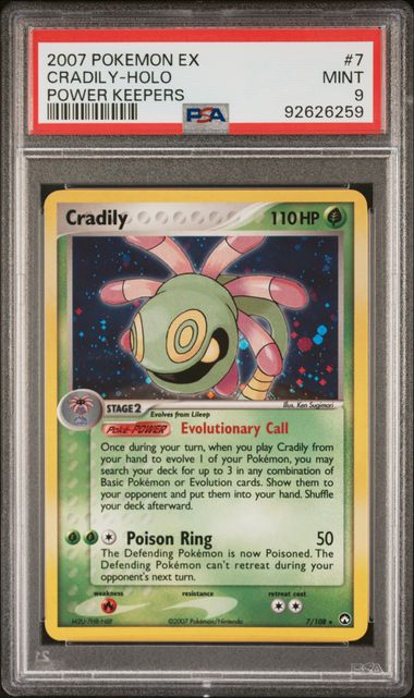 PSA 9 - Power Keepers - Cradily Holo #7