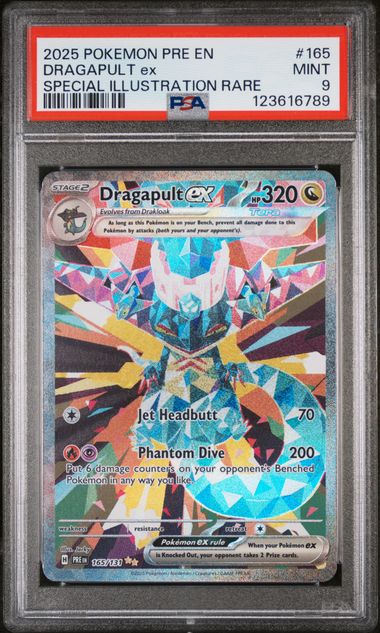 PSA 9 - Prismatic Evolutions - Dragapult EX #165