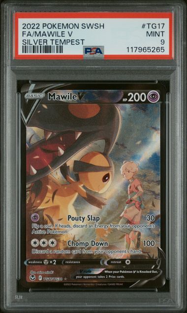 PSA 9 - Silver Tempest - Mawile V #TG17