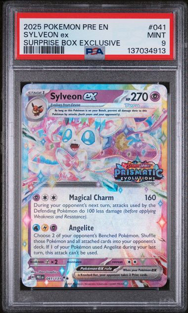 PSA 9  - Surprise Box Exclusive - Sylveon EX #041