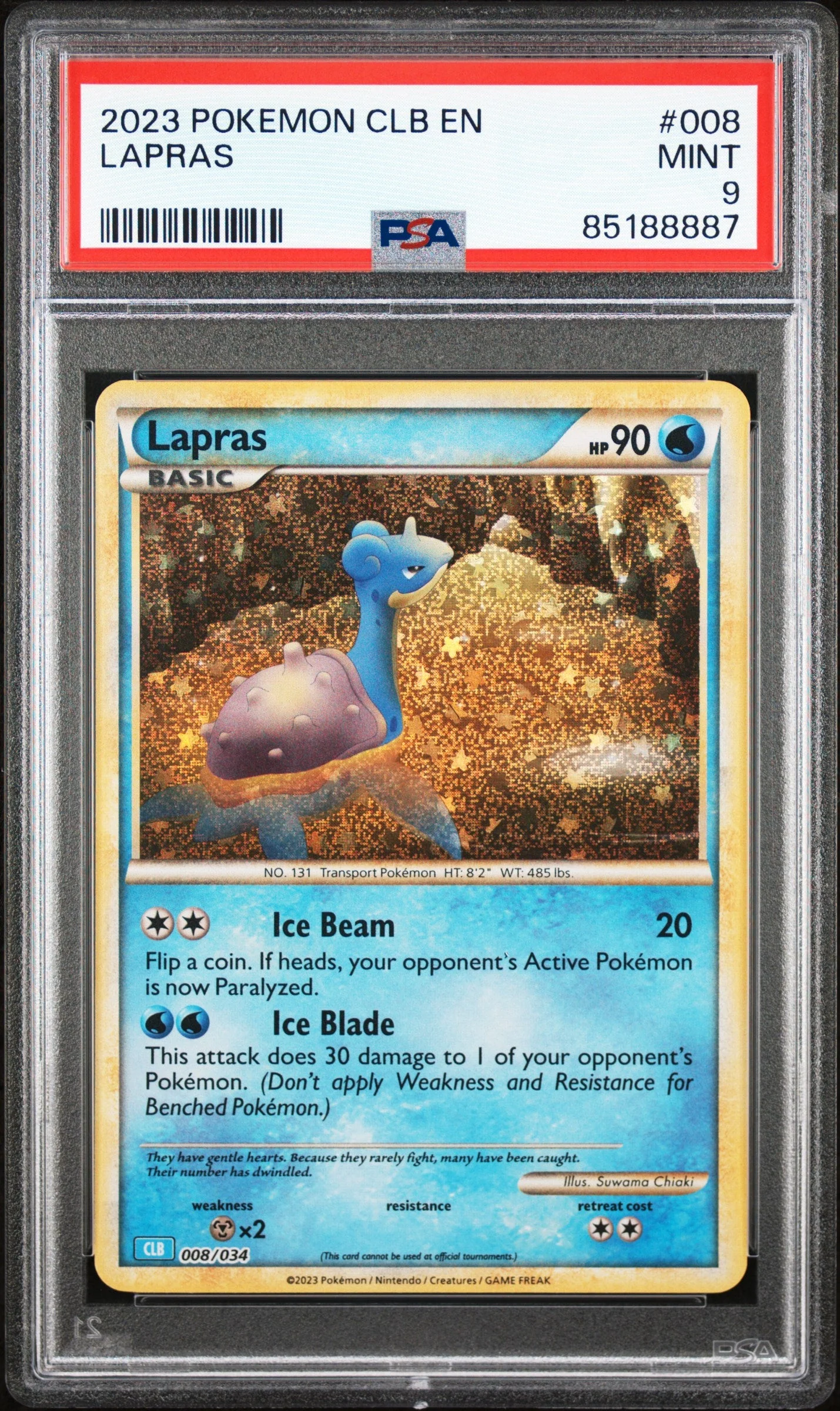 PSA 9 - TCG Classic - Lapras #008