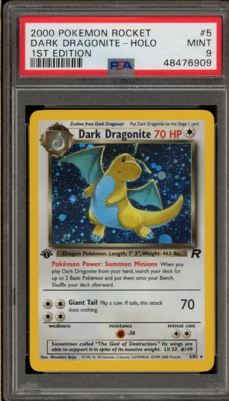 PSA 9 - Team Rocket 1st Edition - Dark Dragonite #5