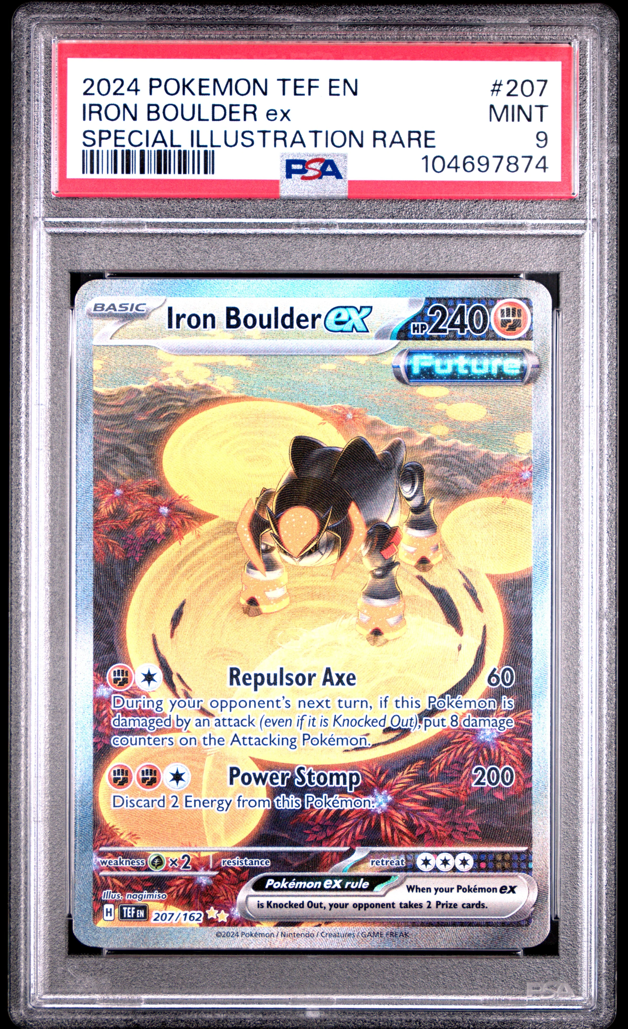 PSA 9 - Temporal Forces - Iron Boulder EX #207